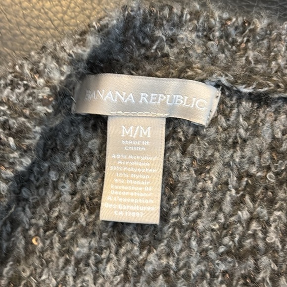 Banana Republic Knit Holiday Mohair Blend Cardigan with Sequin Detail Sz M - Picture 9 of 10